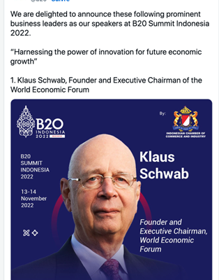 B20: Klaus Schwab quiere reestructurar el mundo