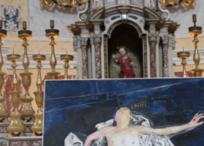 Otra exposición blasfema en iglesia de Italia: ni el Obispo ni el Vaticano censuran. Y lo llaman arte.